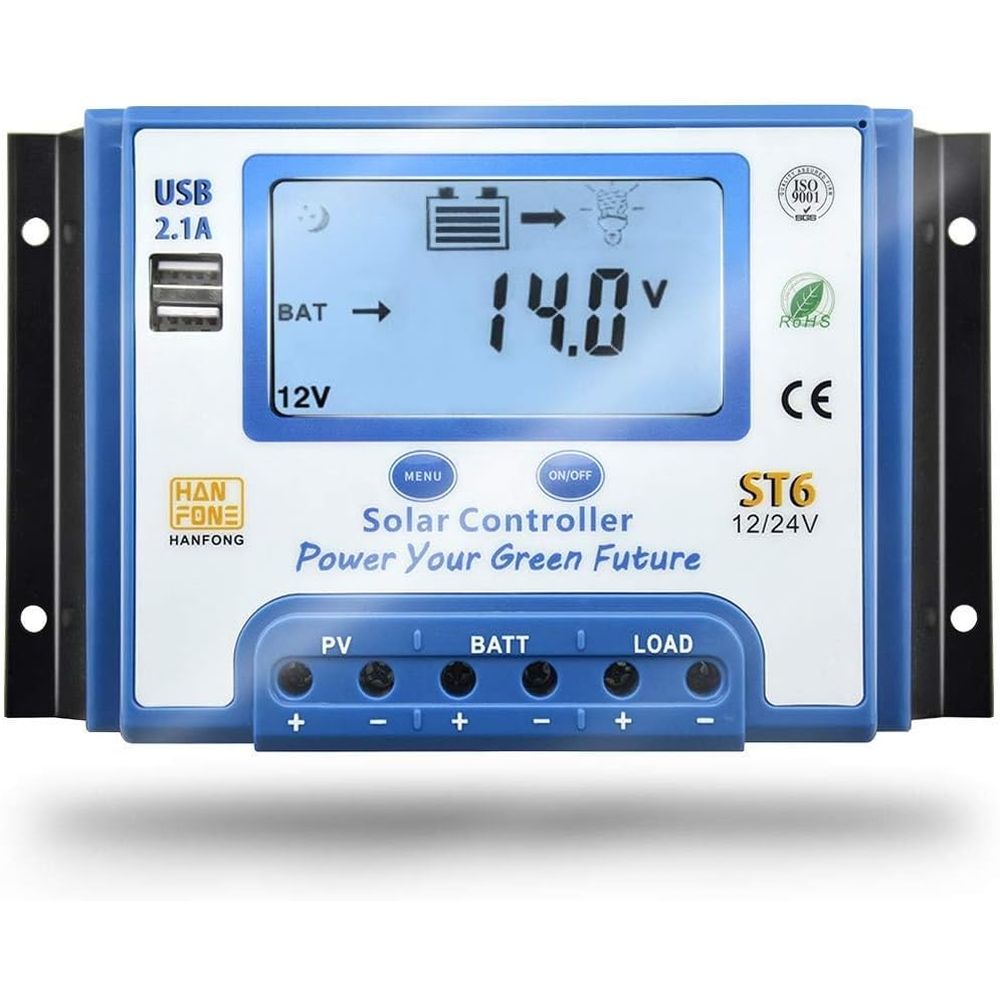 Solar Panel - Controlador de Carga Solar 60A 12V/24V